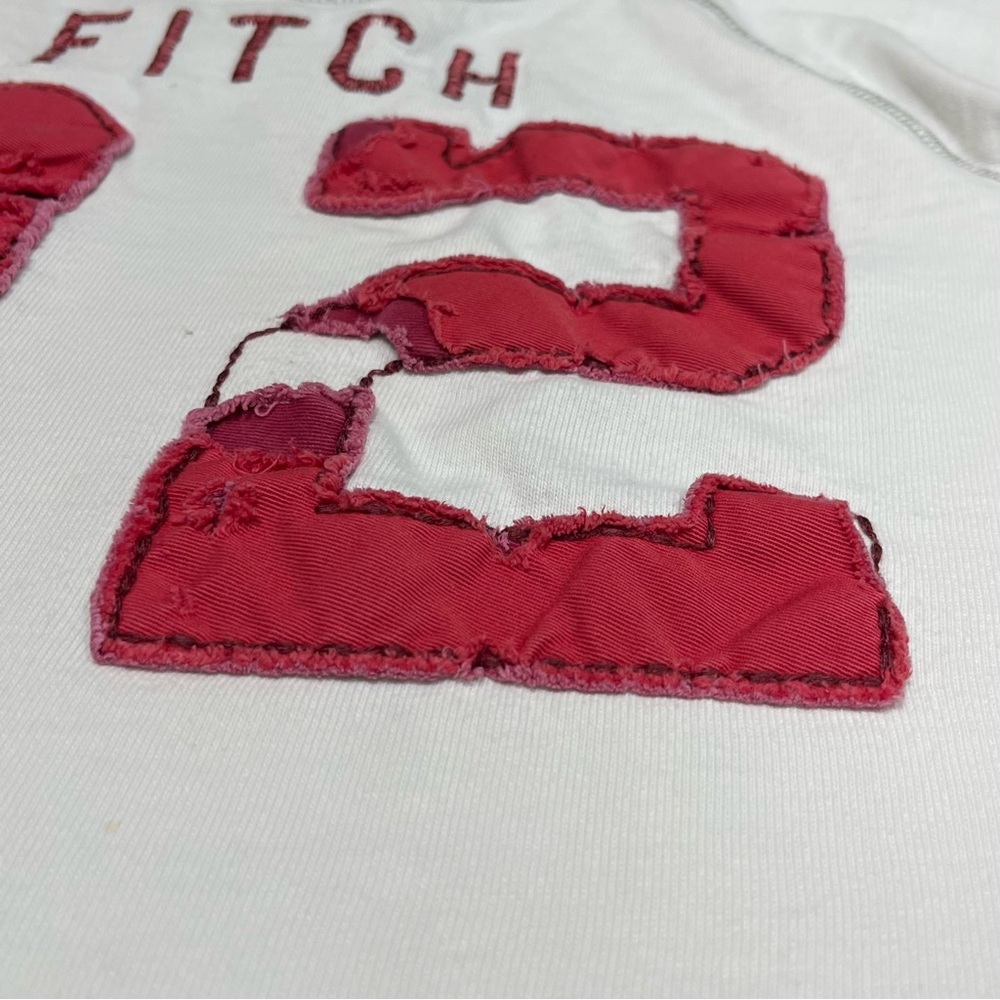 White Long-Sleeve Crewneck Shirt with Red 92 Graphic - Picture 3 of 10